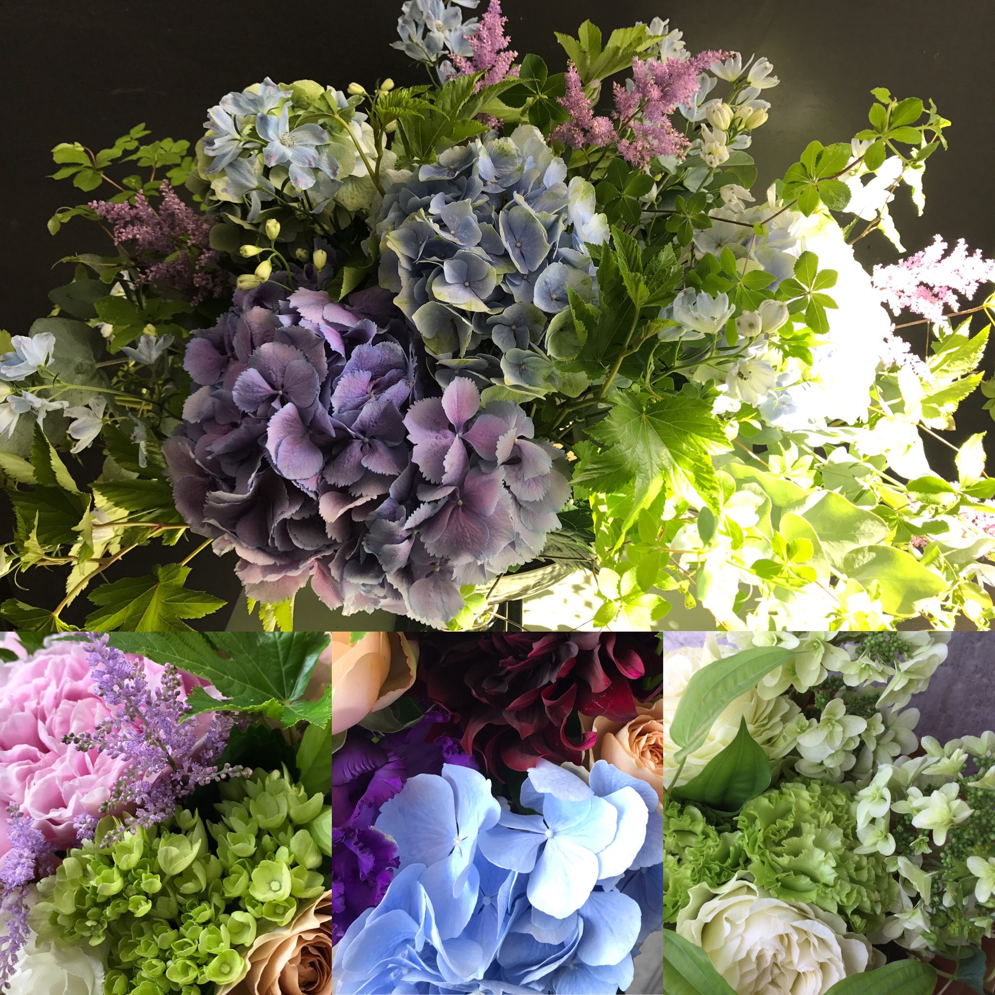 ６月の花 紫陽花がいっぱい 三重 花やの六さん 母の日 プレゼント ギフトフラワーなどのお花屋さん